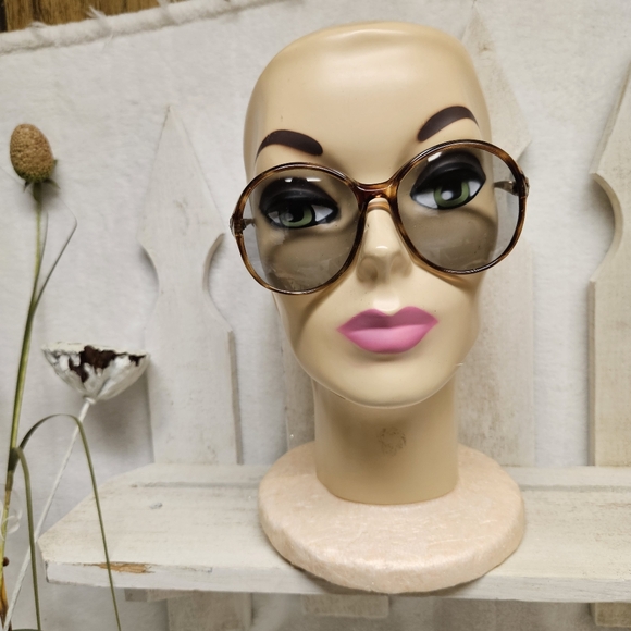 Vintage Oversized Round 70's Corning  Faux Tortoise Shell Eyeglasses 2023M Korea - Picture 10 of 10